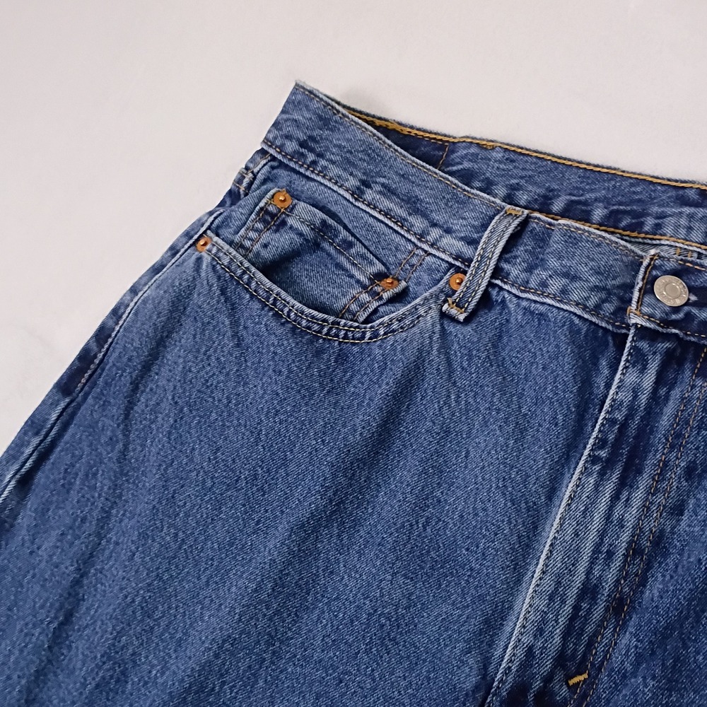 Levis 550 Relaxed Fit Tapered Leg Blue Denim Jeans Mens 38x29 Medium Wash - Picture 14 of 16